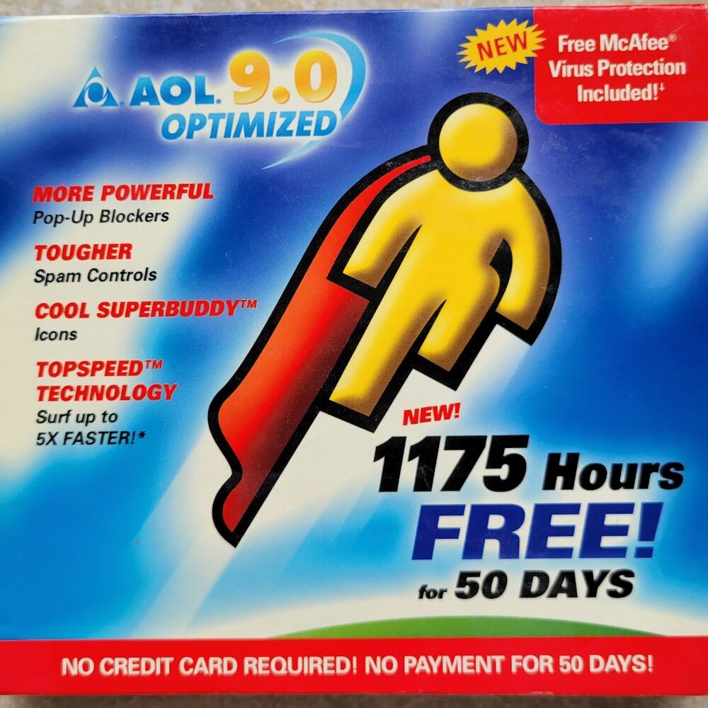 Vintage - AOL 9.0 Optimized Marketing CD Case (No CD)